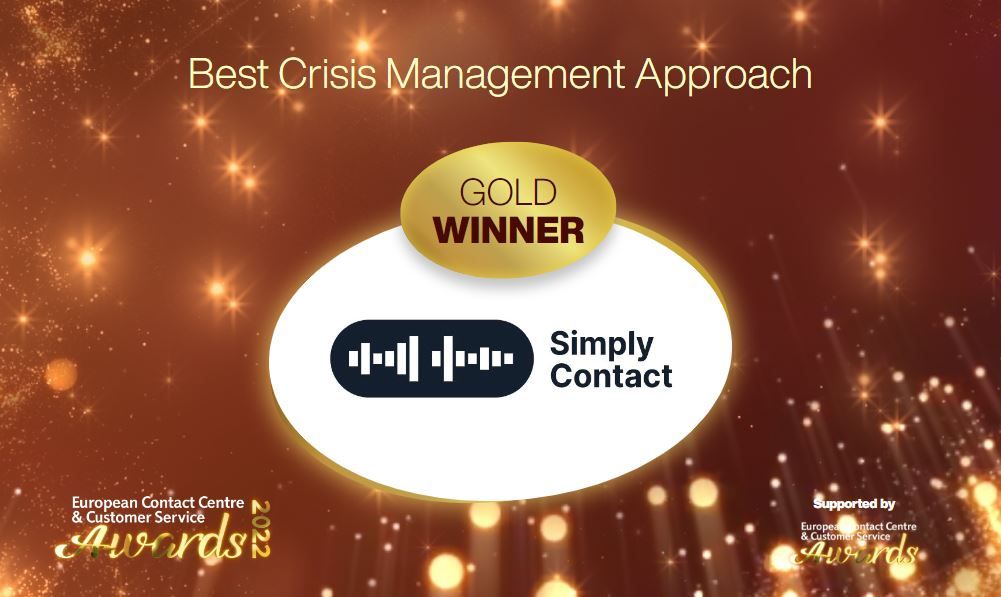 Simply Contact Awarded for Best Crisis Management Approach by ECCCSA: №1