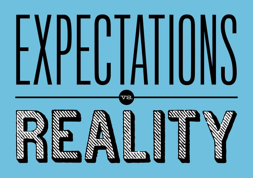 the difference between expectation and reality